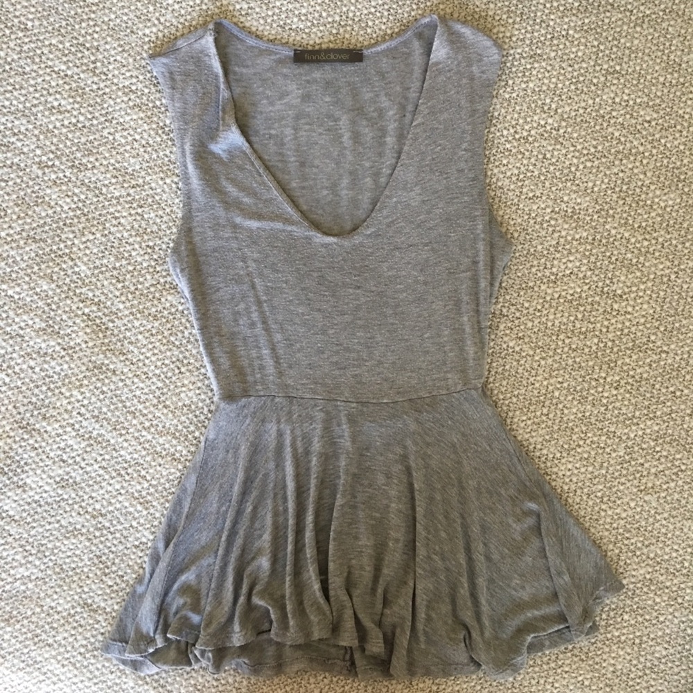 Gray peplum top